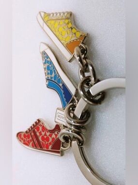 Coach Y2K Monogram Shoe Key Fob EUC